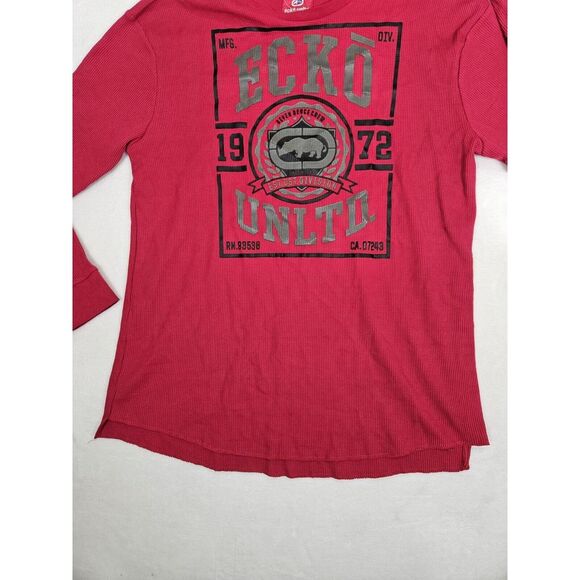 ECKO UNLTD CO‎ Knit Shirt Long Sleeve 1972 Men's 2XL - Red Crewneck Rhino - Picture 8 of 12
